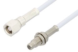 SMC Plug to SMC Jack Bulkhead Cable 72 Inch Length Using RG188 Coax