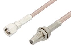 SMC Plug to SMC Jack Bulkhead Cable 48 Inch Length Using RG316 Coax
