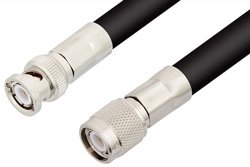 TNC Male to BNC Male Cable 24 Inch Length Using RG214 Coax