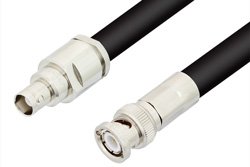 BNC Male to BNC Female Cable 60 Inch Length Using RG214 Coax, RoHS