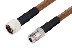 N Male to N Female Cable 12 Inch Length Using RG225 Coax