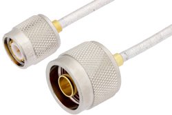 N Male to TNC Male Cable 60 Inch Length Using PE-SR402FL Coax