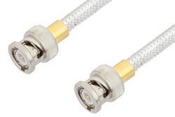 BNC Male to BNC Male Cable 12 Inch Length Using PE-SR401FL Coax