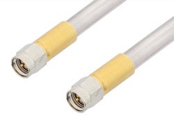 SMA Male to SMA Male Cable Using PE-SR401AL Coax , LF Solder