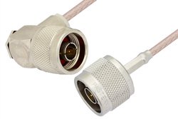 N Male to N Male Right Angle Cable 36 Inch Length Using RG316-DS Coax