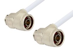 N Male Right Angle to N Male Right Angle Cable 72 Inch Length Using RG188 Coax