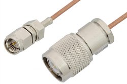 SMA Male to TNC Male Cable Using RG178 Coax, RoHS