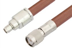 SMA Male to TNC Male Cable Using RG393 Coax, RoHS