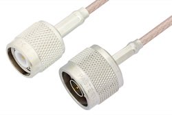 N Male to TNC Male Cable 12 Inch Length Using RG316-DS Coax