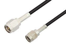 SMA Male to Reverse Polarity SMA Male Cable 12 Inch Length Using RG174 Coax
