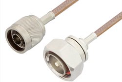 N Male to 7/16 DIN Male Cable 36 Inch Length Using RG400 Coax, RoHS