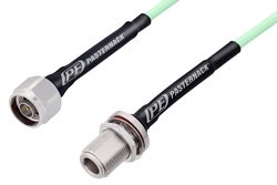 N Male to N Female Bulkhead Cable Using PE-P142LL Coax