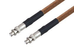 SHV Plug to SHV Plug Cable 12 Inch Length Using RG225 Coax , LF Solder