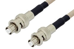 SHV Plug to SHV Plug Cable 12 Inch Length Using RG141 Coax