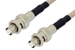 SHV Plug to SHV Plug Cable 36 Inch Length Using RG141 Coax , LF Solder