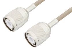 HN Male to HN Male Cable 60 Inch Length Using RG141 Coax , LF Solder