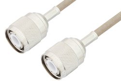 HN Male to HN Male Cable 72 Inch Length Using RG141 Coax , LF Solder