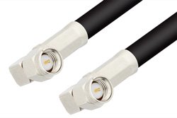 SMA Male Right Angle to SMA Male Right Angle Cable Using 93 Ohm RG62 Coax