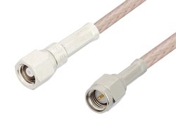 SMA Male to SMC Plug Cable 18 Inch Length Using RG316-DS Coax, RoHS