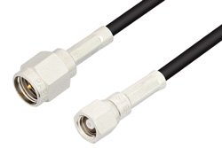 SMA Male to SMC Plug Cable 12 Inch Length Using PE-B100 Coax