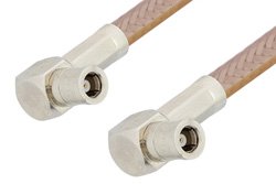 SMB Plug Right Angle to SMB Plug Right Angle Cable 24 Inch Length Using RG400 Coax