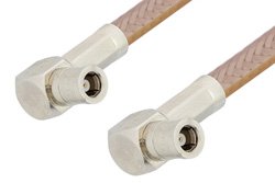 SMB Plug Right Angle to SMB Plug Right Angle Cable 48 Inch Length Using RG400 Coax, RoHS