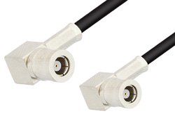 SMB Plug Right Angle to SMB Plug Right Angle Cable 48 Inch Length Using PE-B100 Coax