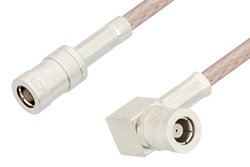 SMB Plug to SMB Plug Right Angle Cable 60 Inch Length Using RG316-DS Coax