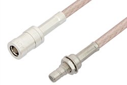 SMB Plug to SMB Jack Bulkhead Cable 12 Inch Length Using RG316-DS Coax