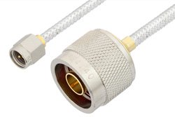 SMA Male to N Male Cable Using PE-SR402FL Coax, RoHS