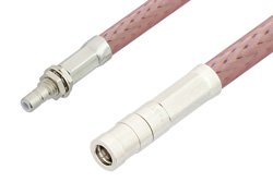 SMB Plug to SMB Jack Bulkhead Cable 48 Inch Length Using RG142 Coax