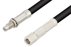 SMC Plug to SMC Jack Bulkhead Cable 24 Inch Length Using RG223 Coax
