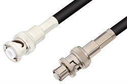 MHV Male to SHV Plug Cable Using 93 Ohm RG62 Coax