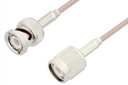 TNC Male to BNC Male Cable 12 Inch Length Using 75 Ohm RG179 Coax