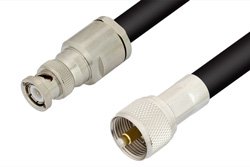 UHF Male to BNC Male Cable 36 Inch Length Using PE-B400 Coax