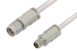 3.5mm Male to 3.5mm Female Cable 6 Inch Length Using PE-SR402AL Coax