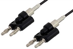 Banana Plug to Banana Plug Cable 60 Inch Length Using RG174 Coax