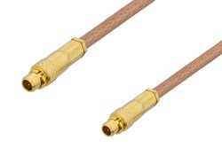 MMCX Plug to MMCX Plug Cable 24 Inch Length Using RG178 Coax