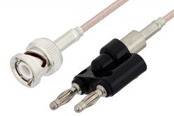 BNC Male to Banana Plug Cable 36 Inch Length Using RG316-DS Coax