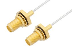 SMA Female Bulkhead to SMA Female Bulkhead Cable Using PE-SR047FL Coax
