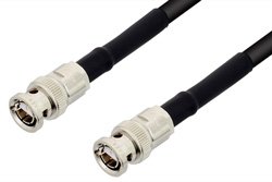 BNC Twinax Plug to BNC Twinax Plug Cable 180 Inch Length Using 78 Ohm RG108 Coax