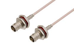BNC Female Bulkhead to BNC Female Bulkhead Cable Using RG316 Coax in 100CM