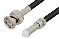 FME Jack to BNC Male Cable 12 Inch Length Using RG58 Coax