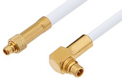 MMCX Plug to MMCX Plug Right Angle Cable 36 Inch Length Using RG188 Coax, RoHS