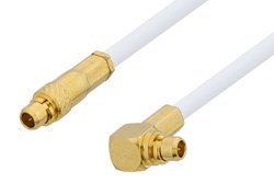 MMCX Plug to MMCX Plug Right Angle Cable Using RG196 Coax