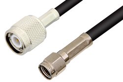 Reverse Polarity SMA Male to TNC Male Cable Using RG58 Coax, RoHS