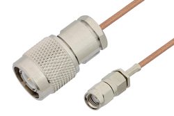 Reverse Polarity SMA Male to TNC Male Cable Using RG178 Coax, RoHS