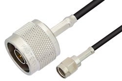 Reverse Polarity SMA Male to N Male Cable Using RG174 Coax