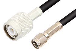 Reverse Polarity SMA Male to TNC Male Cable Using RG223 Coax, RoHS