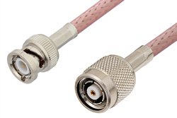 Reverse Polarity TNC Male to BNC Male Cable Using RG142 Coax